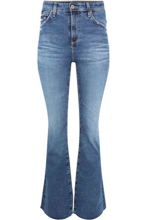 AG Jeans Farrah logo-patch bootcut jeans