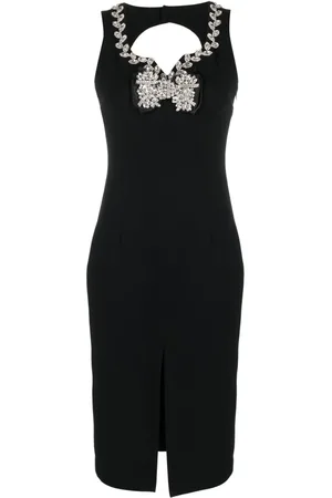 LOULOU Crystal-embellished sleeveless dress