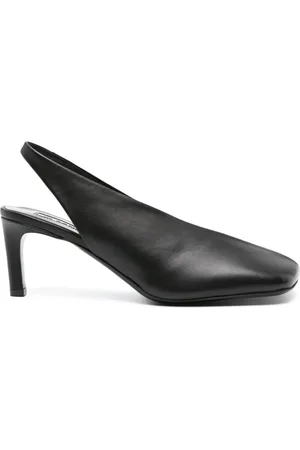 Jil Sander 75mm leather slingback pumps