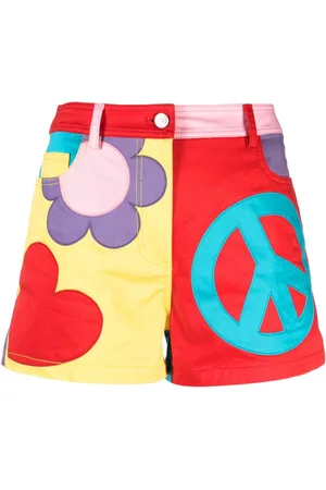Moschino Colour-block cotton mini shorts