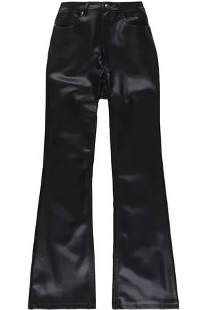 KSUBI Faux-leather flared trousers
