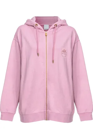 Pinko Love Birds-embroidered zip-up hoodie