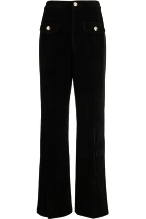 B+AB Pleat-detail corduroy flared trousers