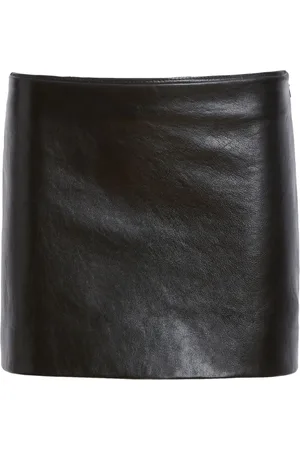 Khaite The Jett leather miniskirt