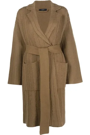 Joseph Striped fine-knit coat