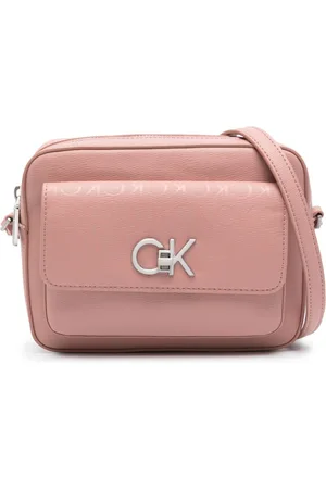 Calvin Klein Monogram-print leather crossbody bag