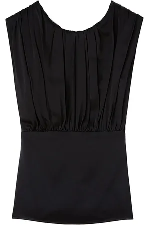 Jil Sander Ruched-detailed sleeveless blouse