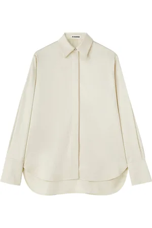 Jil Sander Pointed-collar satin shirt
