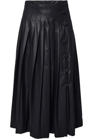 Altuzarra Tullius side-button pleated midi skirt