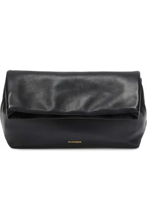 Jil Sander Logo-stamp leather clutch bag