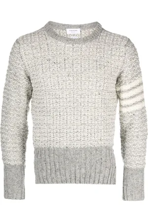 Thom Browne 4-Bar stripe tuck-stitch jumper