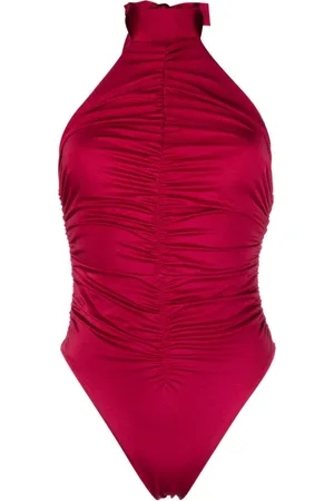 Noire Swimwear Halterneck ruched swimsuit