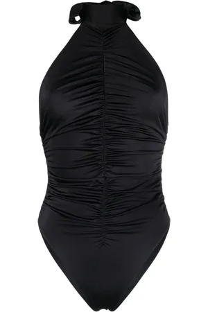 Noire Swimwear Ruched halterneck swimsuit