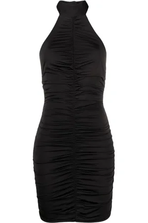 Noire Swimwear Ruched halterneck minidress