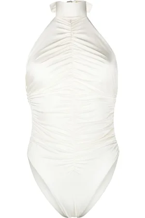 Noire Swimwear Ruched halterneck swimsuit