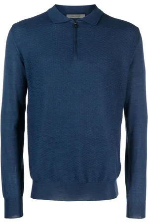 corneliani Fine-knit virgin wool polo shirt