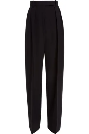 Khaite Cessie pleated high-waisted trousers