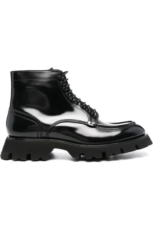 santoni Lace-up leather ankle boots