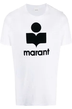 Isabel Marant Karman logo-print linen T-shirt