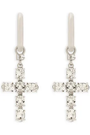 Dolce & Gabbana Cross-charm hoop earrings