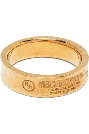 NEIGHBORHOOD Logo-engraved -plated ring
