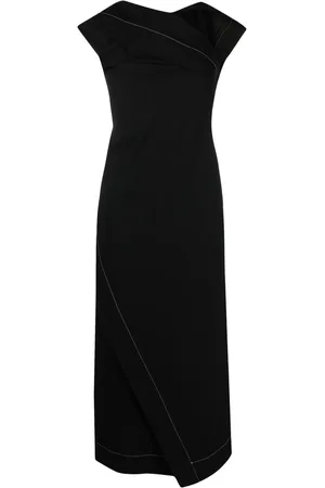 Jil Sander Contrast stitching draped dress