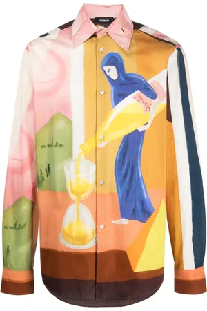 EgonLab Sandman-print cotton shirt