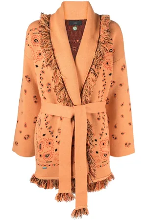 Alanui Bandana-jacquard cashmere cardigan