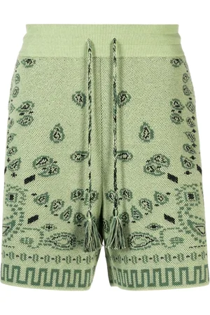 Alanui Bandana-jacquard cotton-piqué shorts