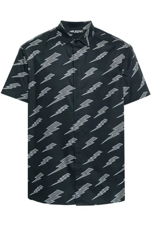 Neil Barrett Monogram-pattern short-sleeve shirt