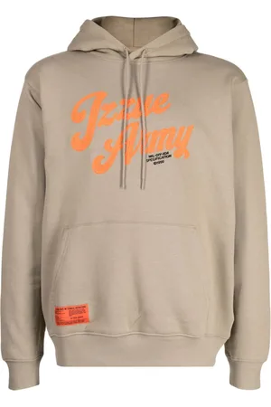 Izzue Logo-embroidered cotton hoodie