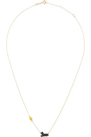 Aliita 9kt yellow enamel charm necklace