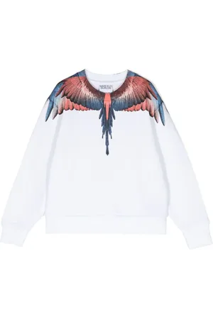 MARCELO BURLON Wings-print organic-cotton sweatshirt