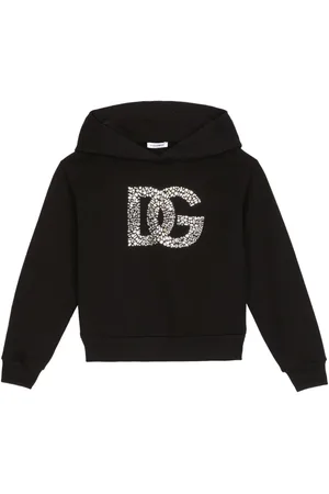 Dolce & Gabbana DG-rhinestone cotton hoodie
