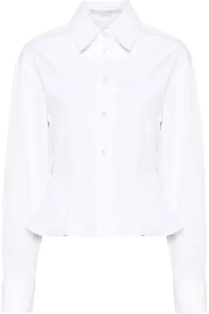 Stella McCartney Peplum-waist cotton shirt