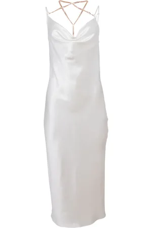 FLEUR DU MAL Chain-strap midi dress