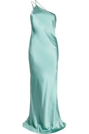 Michelle Mason One-shoulder bias gown