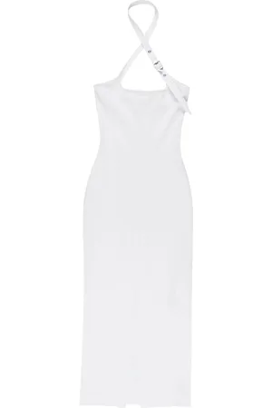 The Attico Decorative-buckle halterneck dress