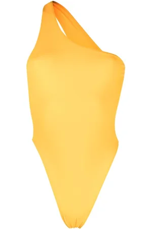 Louisa Ballou Plunge one-shoulder cut-out swimsuit