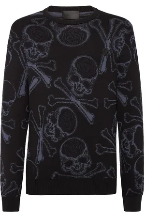 Philipp Plein Skull&Bones jacquard jumper