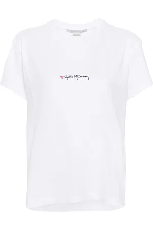 Stella McCartney Logo-embroidered cotton T-shirt