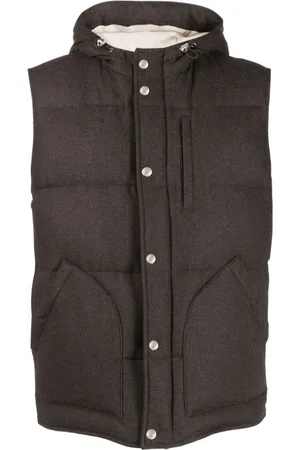 ELEVENTY Press-stud hooded down gilet