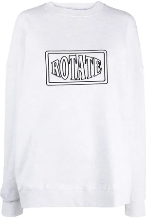 ROTATE Logo-embroidered drop-shoulder sweatshirt
