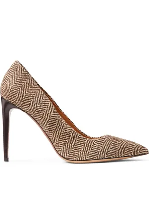 Ralph Lauren 100mm Celia herringbone-pattern pumps