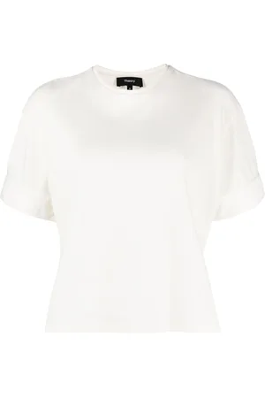 THEORY Drop-shoulder piqué T-shirt