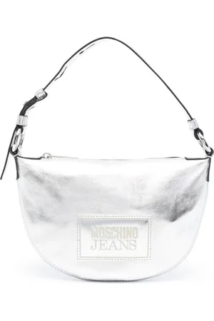 Moschino Logo-appliqué leather shoulder bag