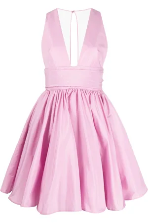 Pinko Ruffle-hem V-neck minidress
