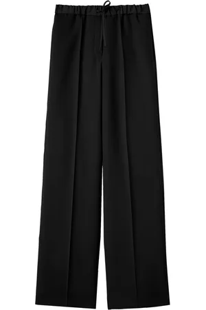 Jil Sander Drawstring wool straight-leg trousers