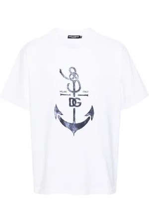 Dolce & Gabbana Anchor-print cotton T-shirt