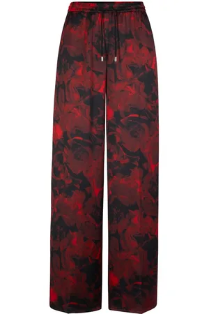 HUGO BOSS Abstract-print straight-leg trousers
